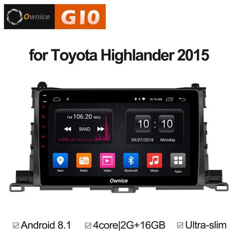 Ownice G10 S1601E  Toyota Highlander, 2015 (Android 8.1)